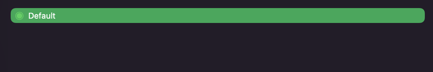 Default Configuration