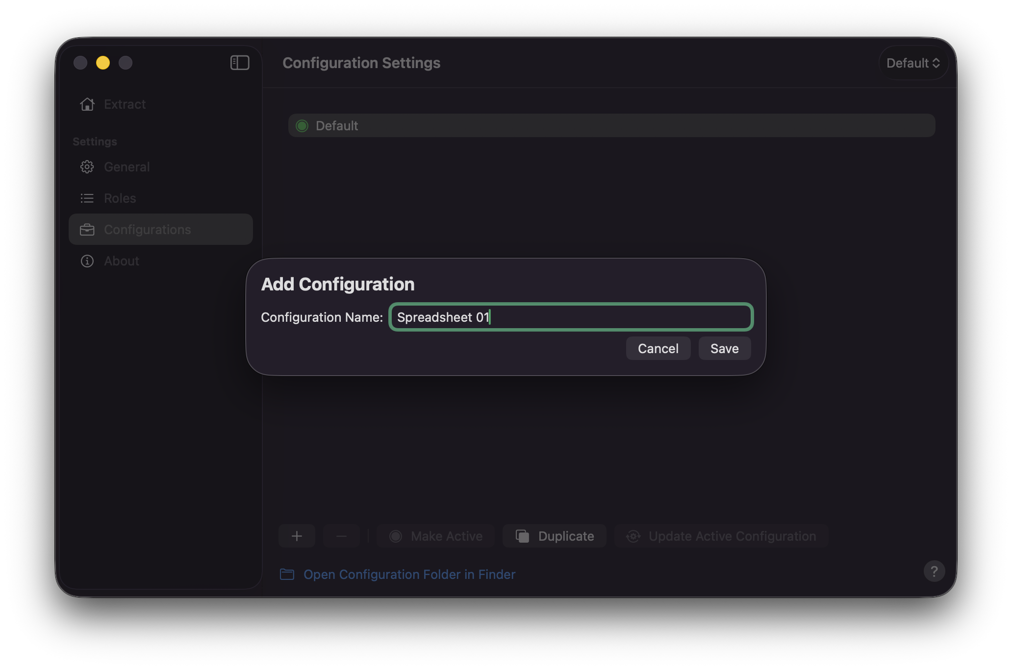 Default Configuration