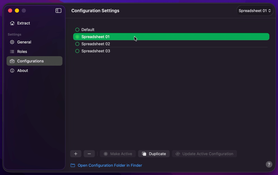 Active Configuration