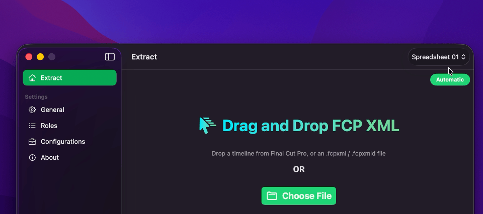 Quick Configurations Selector