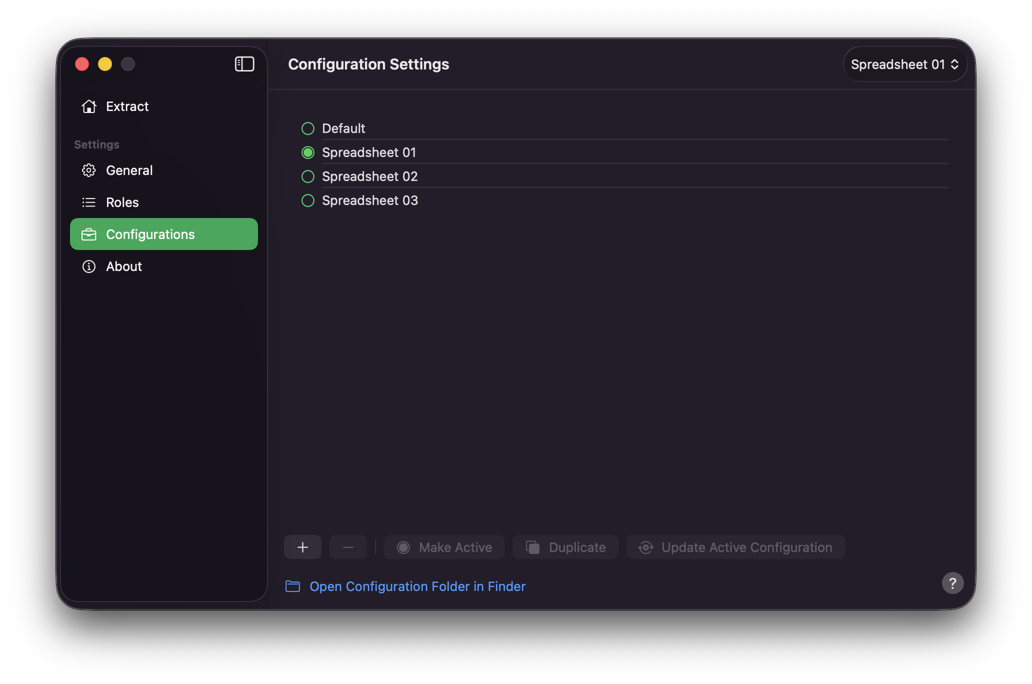 Configuration Settings