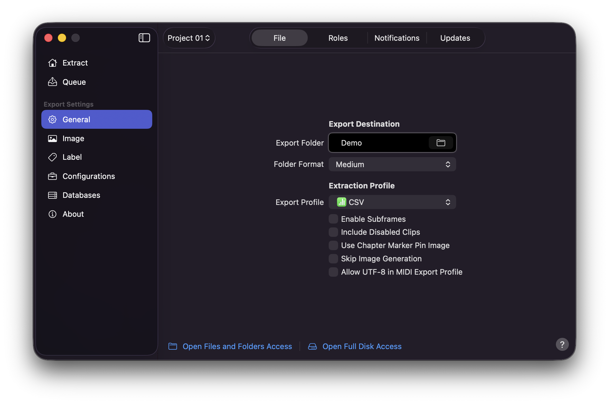 General Settings